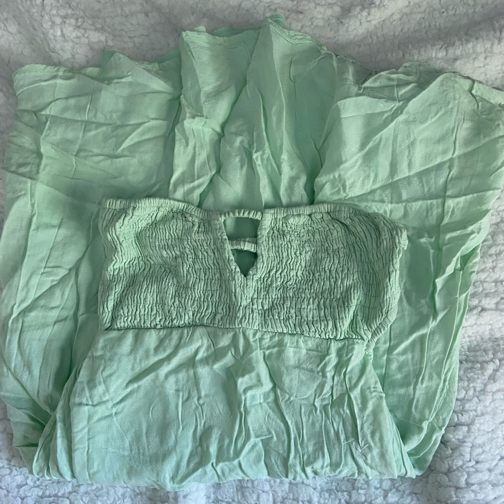 Mint Green Strapless Dress(will wash clothes to get them fresh & wrinkles out)!